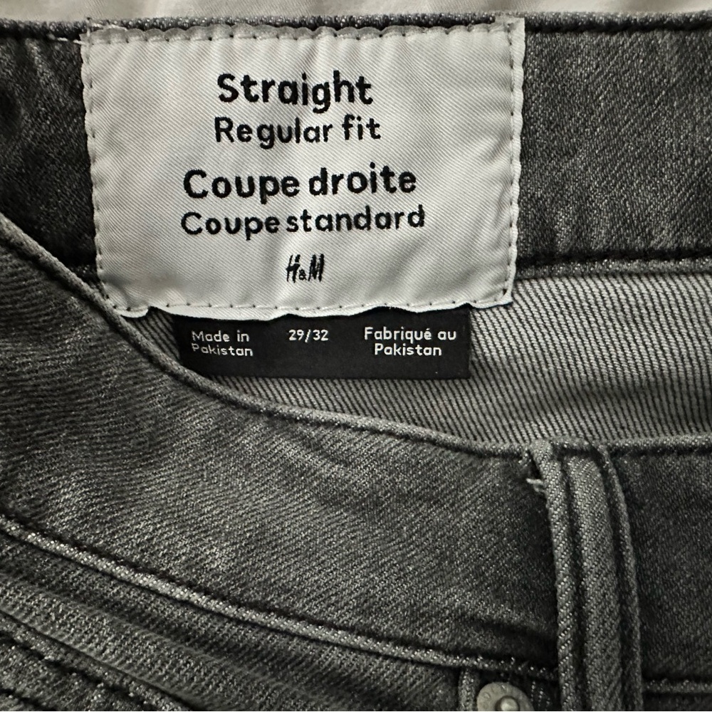 H&M Men's Charcoal Straight Fit Jeans